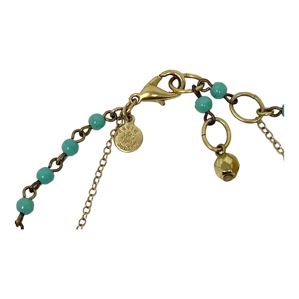 David Aubrey Beaded Necklace Gold Tone Elephant Pendant. - Picture 7 of 7
